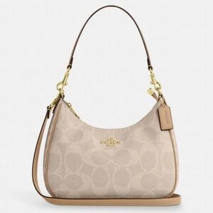 Coach Teri Hobo Bag In Blocked Signature Canvas PRICE FIRM